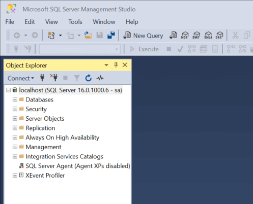 Подключите Microsoft SQL Server Management Studio