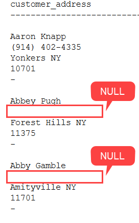 Пример функции SQL Server CONCAT с NULL
