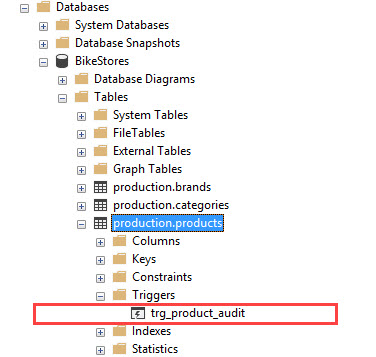 Пример создания триггера SQL Server